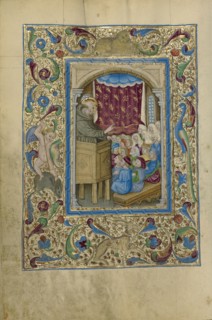 Saint Anthony of Padua Preaching; Naples, Campania, Italy; about 1460; Tempera colors, gold, and ink on parchment; Leaf