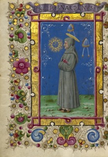 Saint Bernardino of Siena; Taddeo Crivelli, Italian, died about 1479, active about 1451 - 1479, Ferrara, Emilia-Romagna, Italy