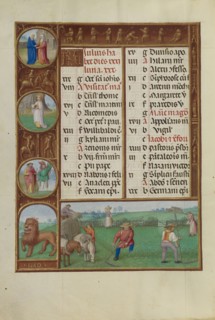 Mowing; Zodiacal Sign of Leo; Workshop of the Master of James IV of Scotland, Flemish, before 1465 - about 1541, Ghent, Belgium