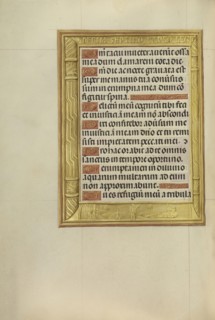 David and Goliath; Bruges, Belgium; about 1510 - 1520; Tempera colors, gold, and ink on parchment; Leaf: 23.2 x 16.7 cm