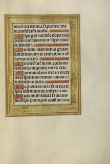David Paying Homage to Saul; Bruges, Belgium; about 1510 - 1520; Tempera colors, gold, and ink on parchment; Leaf