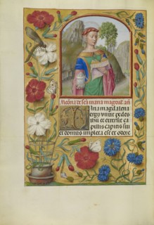 Mary Magdalene with a Book and an Ointment Jar; Workshop of Master of the First Prayer Book of Maximilian, Flemish