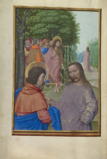 Saint John the Baptist Preaching and Christ with the Apostles; Workshop of Master of the First Prayer Book of Maximilian