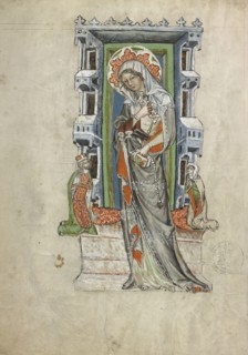 Saint Hedwig of Silesia with Duke Ludwig of Legnica and Brieg and Duchess Agnés; Unknown maker; Silesia, Poland; 1353; Tempera