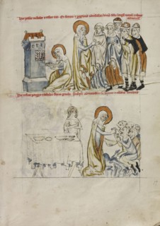 Saint Hedwig Feeding the Imprisoned and Caring for Pilgrims; Saint Hedwig Feeding the Poor and the Infirm; Unknown maker