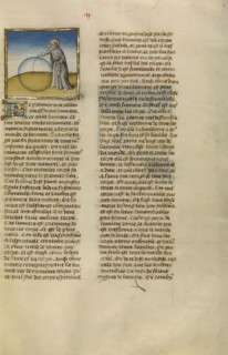The Creation of the Heavens; Ghent, Belgium; about 1475; Tempera colors, gold leaf, and gold paint on parchment; Leaf