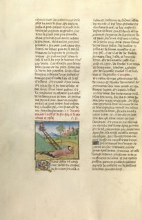 Jacob's Dream; Ghent, Belgium; about 1475; Tempera colors, gold leaf, and gold paint on parchment; Leaf: 43.8 x 30.5 cm
