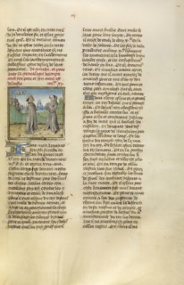 King Anasias Dismissing the Israelite Troops; Ghent, Belgium; about 1475; Tempera colors, gold leaf, and gold paint on parchment