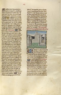 King Ozias Ordering the Rebuilding of the Walls of Jerusalem; Ghent, Belgium; about 1475; Tempera colors, gold leaf, and gold