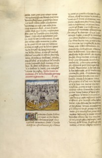 The Battle between Pompeius and Tigranes; Ghent, Belgium; about 1475; Tempera colors, gold leaf, and gold paint on parchment