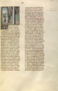 The Fall of the Idols of Heliopolis; Ghent, Belgium; about 1475; Tempera colors, gold leaf, and gold paint on parchment; Leaf