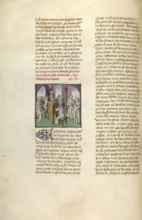 Jesus Among the Doctors; Ghent, Belgium; about 1475; Tempera colors, gold leaf, and gold paint on parchment; Leaf
