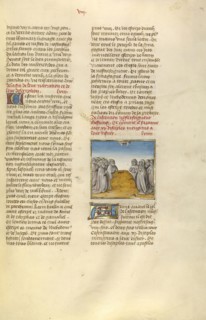 The Ascension; Ghent, Belgium; about 1475; Tempera colors, gold leaf, and gold paint on parchment; Leaf: 43.8 x 30.5 cm