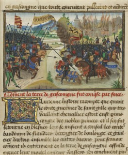 The Conquest of Gasgogne by the Armies of Luxembourg, Boulogne, and Artois; Loyset Liédet, Flemish, active about 1448 - 1478