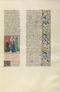 John of Gaunt Receiving the Key to the Town of Bayonne; Master of the Copenhagen Caesar, Flemish, active about 1475 - 1485
