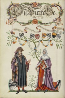 The Fourth Generation, Friedrich Derrer; Nuremberg, Germany; about 1626 - 1711; Tempera colors with gold and silver highlights