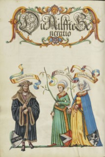 The Eleventh Generation, Wilhelm Derrer; Nuremberg, Germany; about 1626 - 1711; Tempera colors with gold and silver highlights