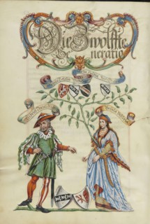 The Twelfth Generation, Friedrich Derrer; Nuremberg, Germany; about 1626 - 1711; Tempera colors with gold and silver highlights