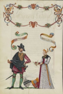 The Sixteenth Generation, Hans Derrer; Nuremberg, Germany; about 1626 - 1711; Tempera colors with gold and silver highlights