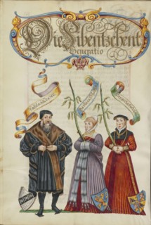 The Seventeenth Generation, Lasslau Derrer; Nuremberg, Germany; about 1626 - 1711; Tempera colors with gold and silver