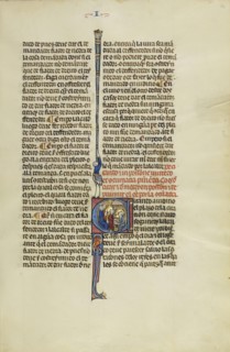 Initial C: A Judge and an Attorney Sending a Messenger to a Man Working at an Anvil; Unknown, Michael Lupi de Çandiu, Spanish
