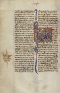 Initial C: A King on Horseback with his Army; Unknown, Michael Lupi de Çandiu, Spanish, active Pamplona, Spain 1297 - 1305