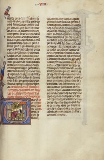 Initial T: Two Men Digging; Unknown, Michael Lupi de Çandiu, Spanish, active Pamplona, Spain 1297 - 1305, Northeastern Spain