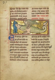 A Dragon-like Animal with Wings; Thérouanne ?, France, formerly Flanders, fourth quarter of 13th century, after 1277, Tempera