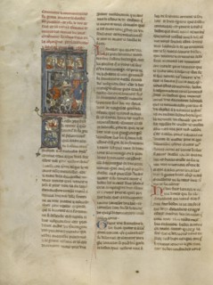 A Tournament before the Castle of Pucelles; Jeanne de Montbaston, French, active about 1320 - 1355, Paris, France; about 1320