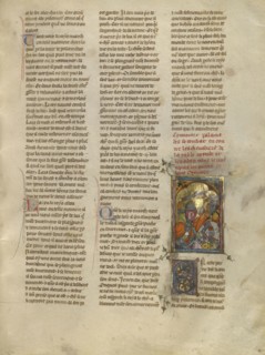 Palamedes Fighting the Knights of the Round Table; Paris, France; about 1320 - 1340; Tempera colors, gold paint, and silver