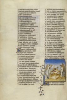 Venus and the God of Love Taking an Oath; Paris, France; about 1405; Tempera colors, gold leaf, and ink on parchment