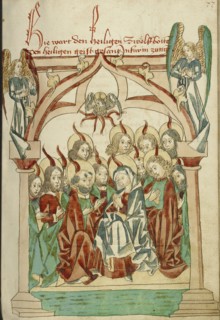 Pentecost; Follower of Hans Schilling, German, active 1459 - 1467, from the Workshop of Diebold Lauber German, active 1427