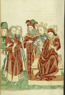 The Scholars before King Avenir and Josaphat; Follower of Hans Schilling, German, active 1459 - 1467)