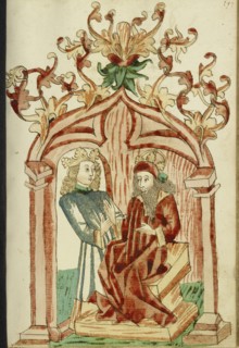 Josaphat and King Avenir in Conversation; Follower of Hans Schilling, German, active 1459 - 1467, from the Workshop of Diebold