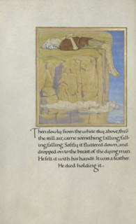 A Dead Hunter; Florence Kingsford Cockerell, English, 1871 - 1949, England; 1908; Tempera, watercolors, gold leaf, and silver