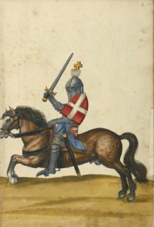 A Tournament Contest; Augsburg, probably, Germany; about 1560 - 1570; Tempera colors and gold and silver paint on paper bound