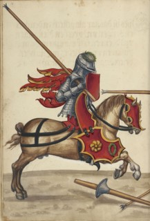 A Tournament Contest; Augsburg, probably, Germany; about 1560 - 1570; Tempera colors and gold and silver paint on paper