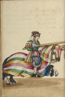 A Tournament Contest; Augsburg, probably, Germany; about 1560 - 1570; Tempera colors and gold and silver paint on paper