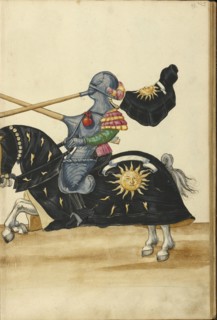 A Tournament Contest; Augsburg, probably, Germany; about 1560 - 1570; Tempera colors and gold and silver paint on paper
