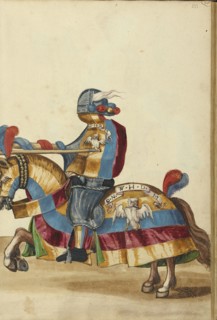 A Tournament Contest; Augsburg, probably, Germany; about 1560 - 1570; Tempera colors and gold and silver paint on paper
