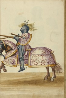 A Tournament Contest; Augsburg, probably, Germany; about 1560 - 1570; Tempera colors and gold and silver paint on paper