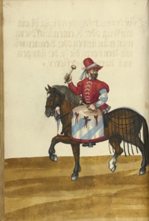 A Horseman with a Drum; Augsburg, probably, Germany; about 1560 - 1570; Tempera colors and gold and silver paint on paper