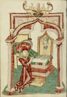 Josaphat Kneels before an Altar with the Man of Sorrows; Follower of Hans Schilling, German, active 1459 - 1467)