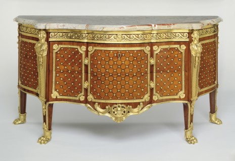 Commode; Gilles Joubert, French, 1689 - 1775, Paris, France; 1769; Oak veneered with kingwood, tulipwood, holly, bloodwood
