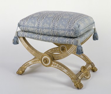 Folding Stool; Jean-Baptiste-Claude Sené, French, 1748 - 1803, master 1769), Carved by Nicolas-François Vallois French, 1738