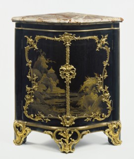 Corner Cupboard; Bernard II van Risenburgh, French, after 1696 - about 1766, master before 1730, Japan; about 1740; Oak