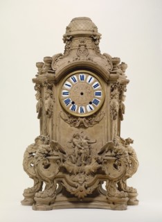 Model for a Mantel Clock; Paris, France; about 1700; Terracotta; enameled metal; 78.7 x 52.1 x 24.1 cm, 31 x 20 1,2 x 9 1,2 in