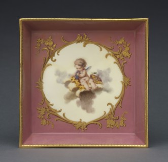 Tray, plateau carré, deuxième grandeur, Sèvres Manufactory, French, 1756 - present, Sèvres, France, Europe; 1758; Soft paste