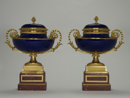 Pair of Lidded Bowls; Mounts attributed to Pierre-Philippe Thomire, French, 1751 - 1843, master 1772), Sèvres Manufactory