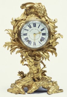 Mantel Clock; Movement by Julien Le Roy, French, 1686 - 1759, master 1713), and dial enameled by Antoine-Nicolas Martinière